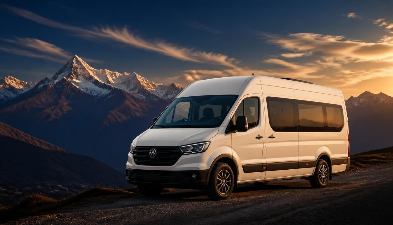 Premium Urbania Van in the mountains
